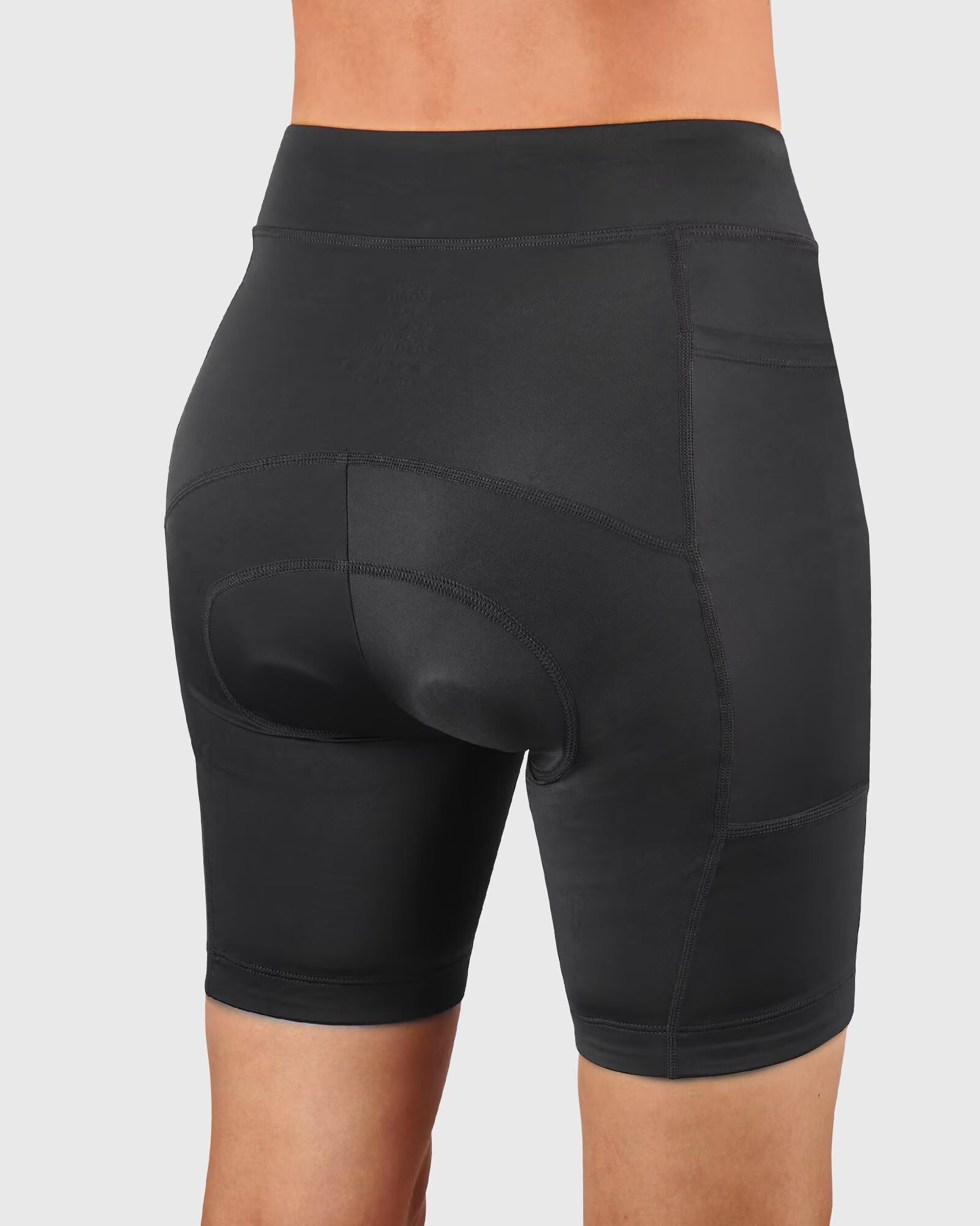 ROTTO Cuissard de Cyclisme Femme rembourré à Poches, Rembourrage en éponge et Gel pour Route et VTT