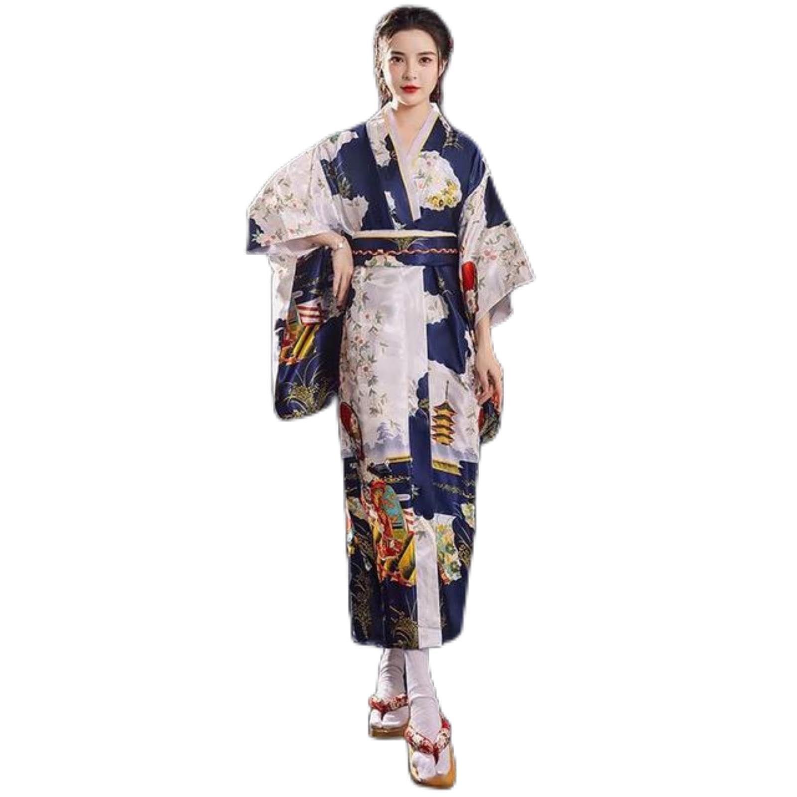 Kimono Yukino Donna Copricostume Da Spiaggia | Leggero Floreale Multicolore | Accappatoio Da Notte | Taglia Unica - 3