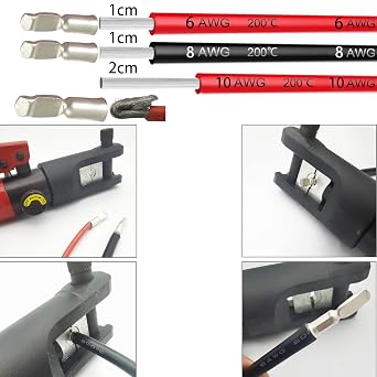 CESFONJER Battery Connector 50A, Red Battery Quick Connect Disconnect Connector Plug Kit, for Car, Motorhome, solar batteries, Camper, Boat (Fits 6-10 AWG Wire)