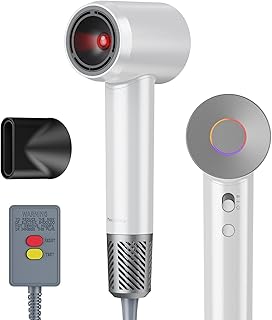 Hair Dryers Women,Infrared Hair Dryer,High-Speed Ionic Low-Noise Hair Dryer,Dries Quickly,Quiet,Lightweight, with a Magnetic Nozzle,for Home,Travel,Salons (White)