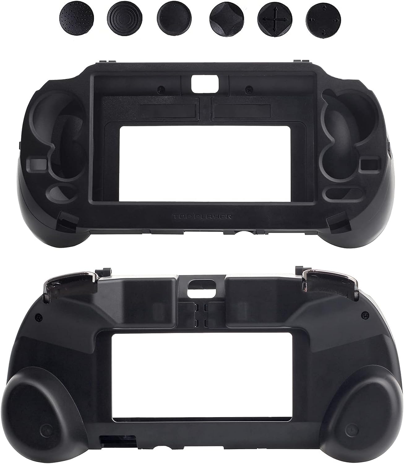 Portable Electronic Device Cover for Playstation PS Vita 1000, L2 R2 Trigger Button Grip Shell Controller Protective Case, Black