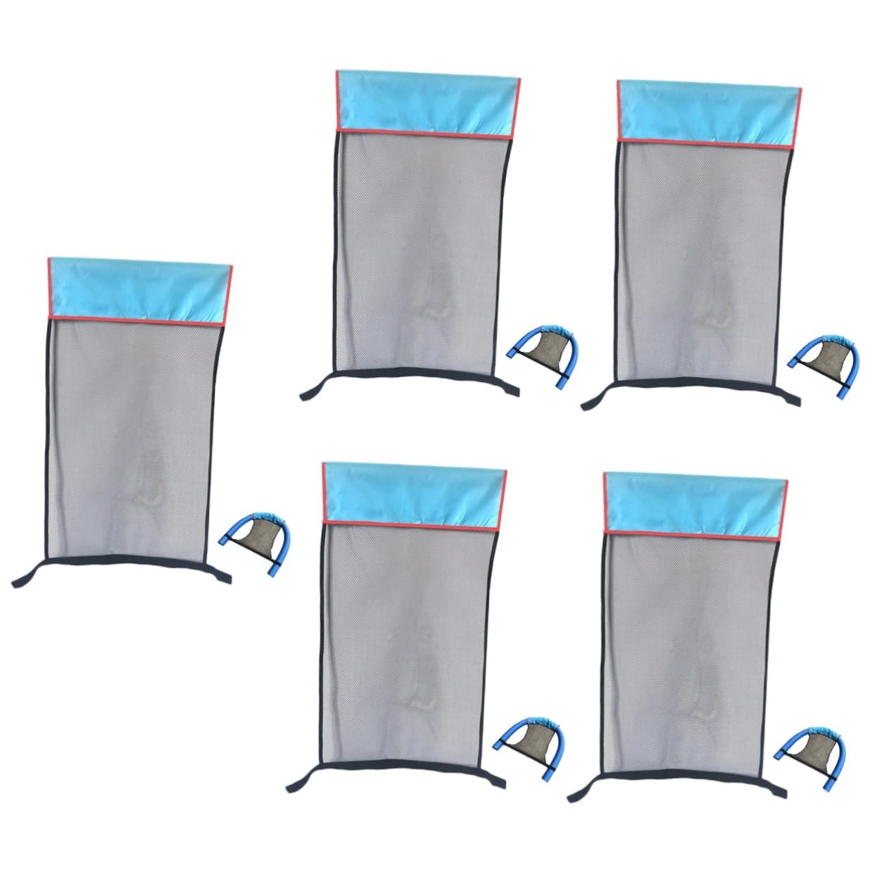 Toyvian 5pcs Water Hammock Floating Chair Net for Adults Boy Girl Easy to Carry Assemble Enjoy at Pool Beach Swimming Tool for Relaxation Fun Family and Friends