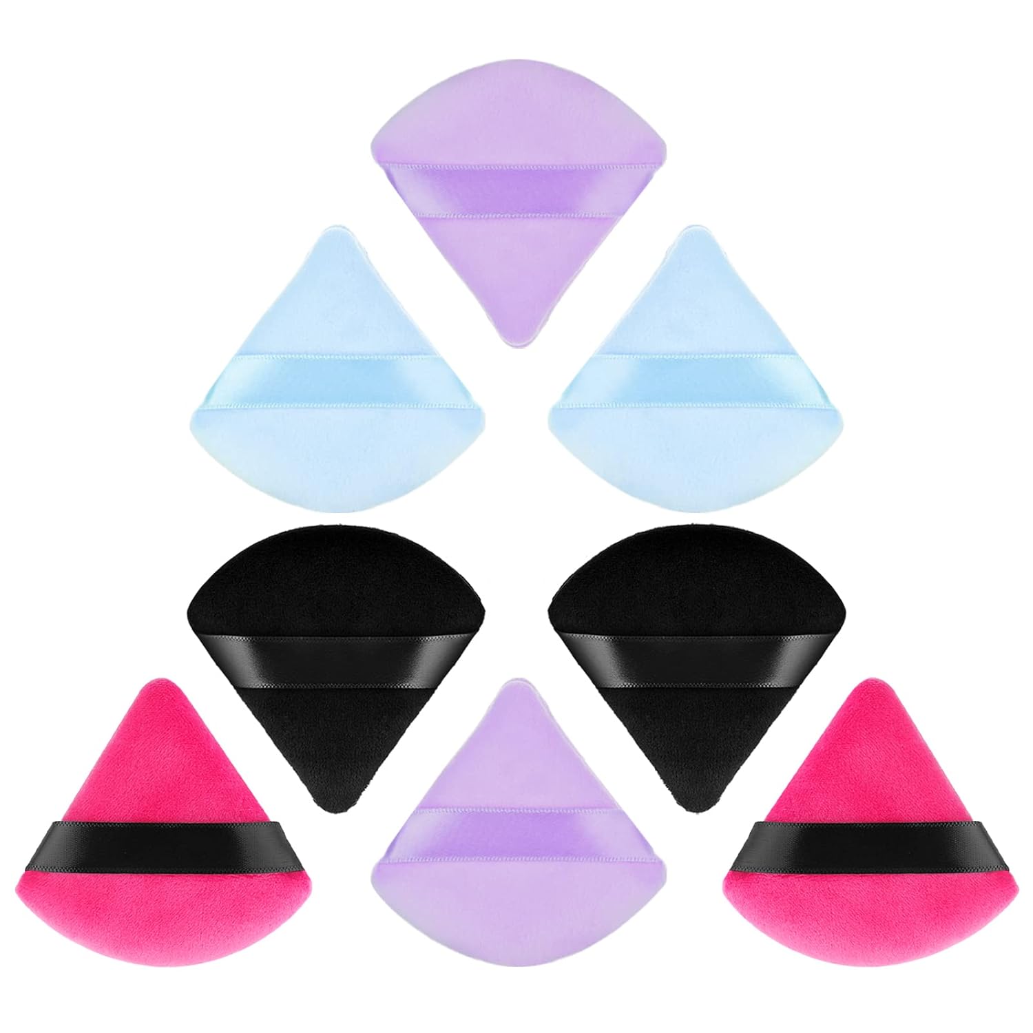Molain 8Pcs Powder Puff Triangle Makeup Puff Soft Cosmetic