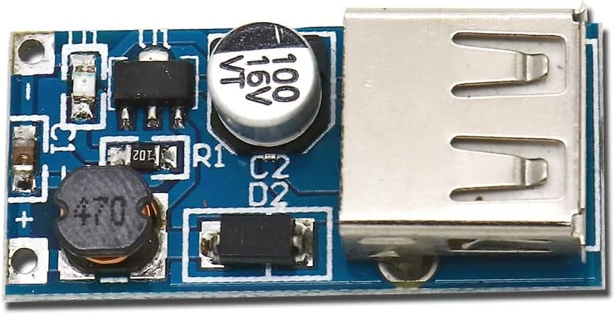 Electronic Spices DC-DC 0.9V to 5V Converter USB Step Up Power Boost Module Mini PFM Control pack of 1pcs