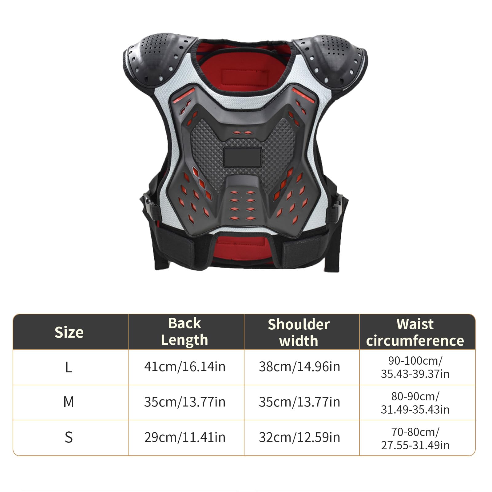 Gilet de motocross pour enfants - Équipement de protection adapté pour l'équitation en toute sécurité et les activités sportives de plein air, le ski, le snowboard et plus encore