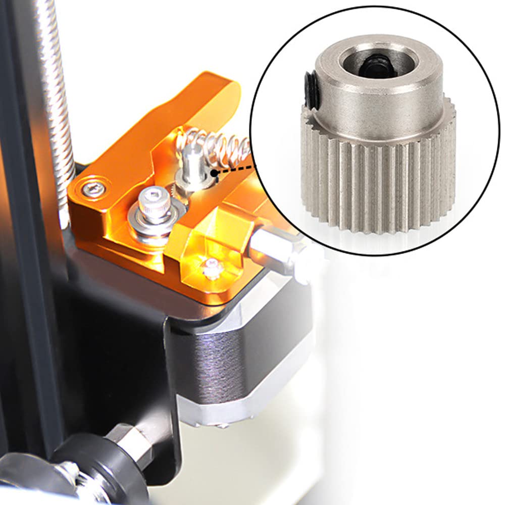Ingranaggio Estrusore 36 Denti MK8 In Acciaio Inox – 2 Pezzi Per Stampante 3D