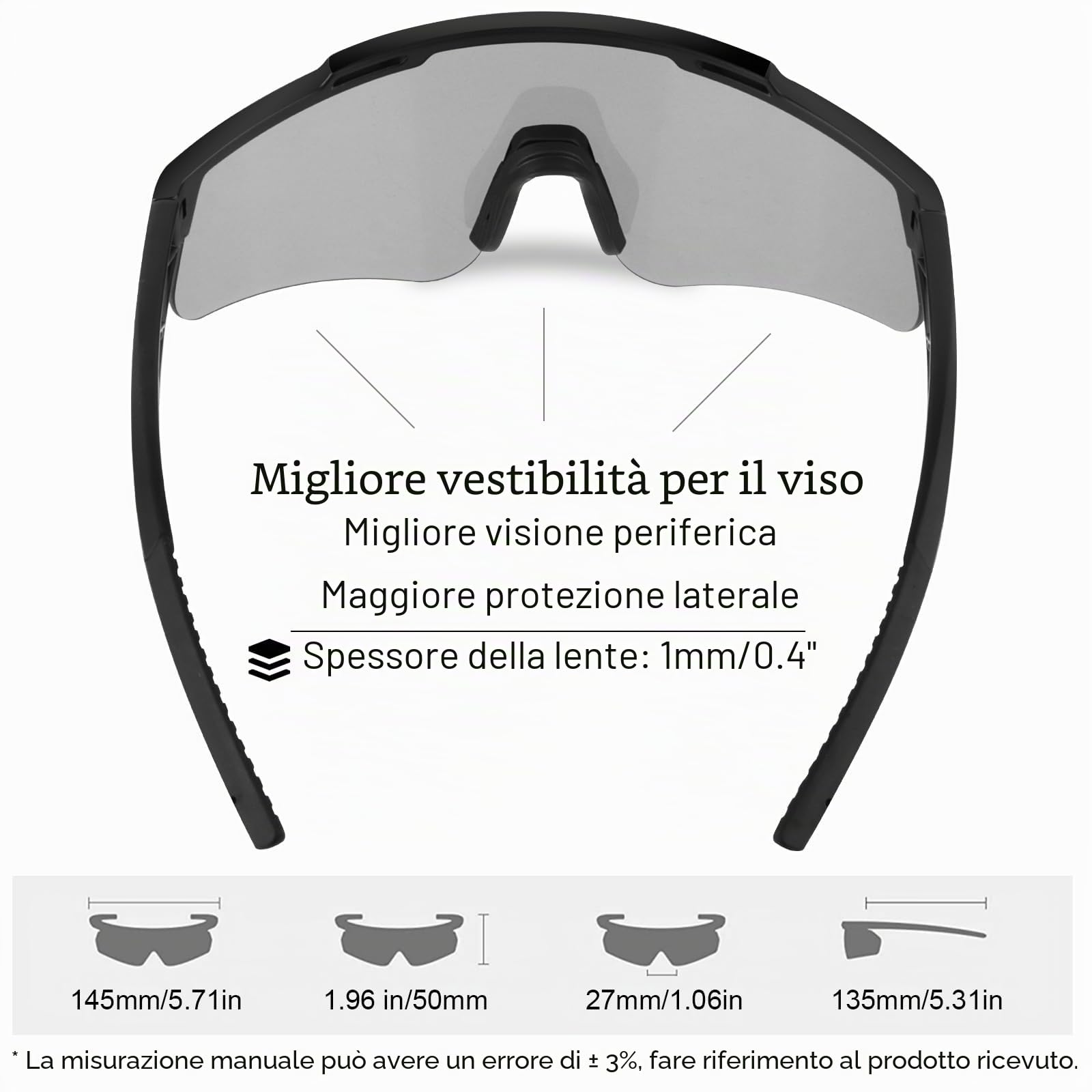 Occhiali tattici per softair, anti appannamento, con 3 lenti intercambiabili, occhiali tattici per tiro, protezione UV400