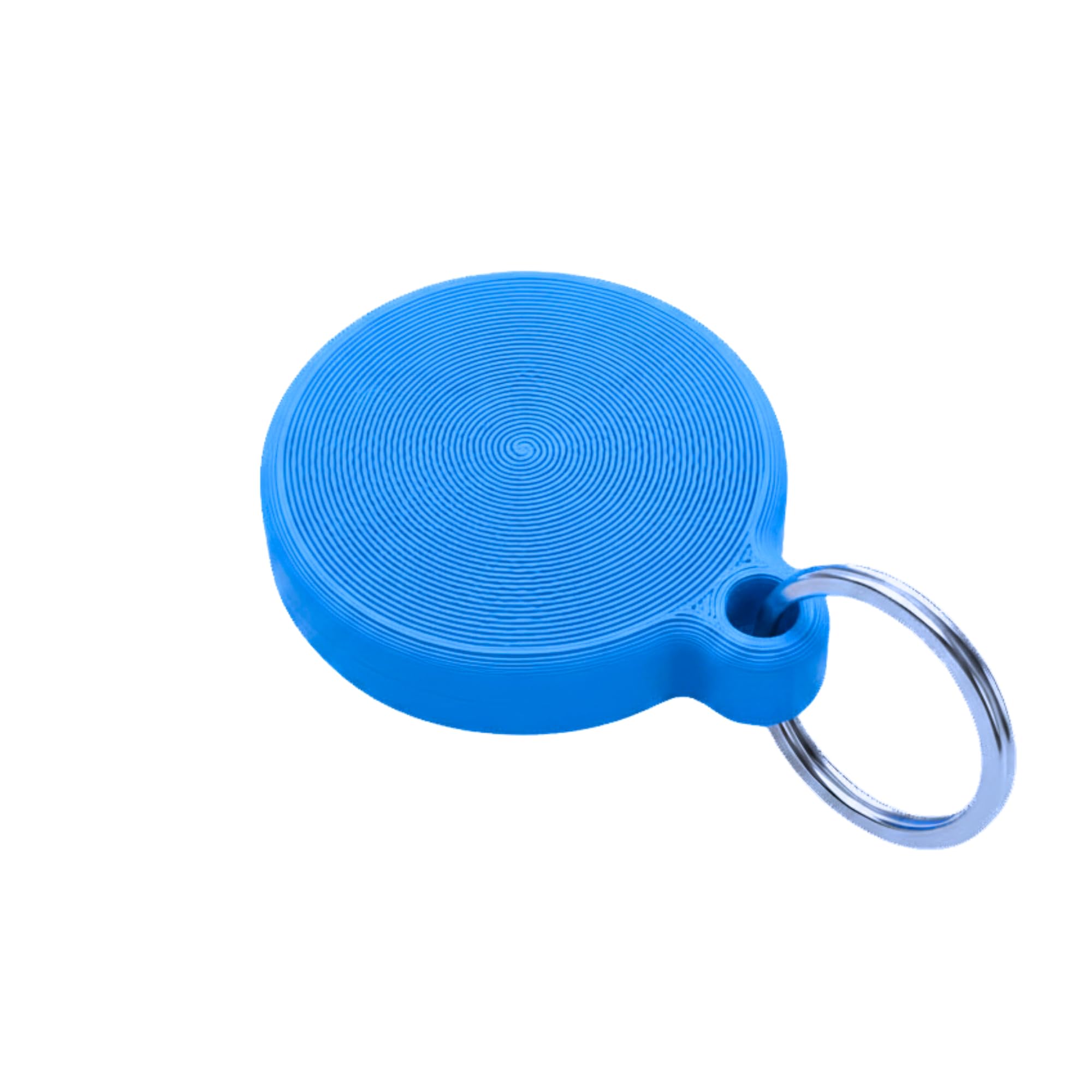 Unique Keychain Holder for AirTag | Durable Round Protective Tracker Cover with Secure Ring for Keys, Luggage, Pets & Backpacks | Random Pattern Design | 7 Colors (1, Blue)-image-16