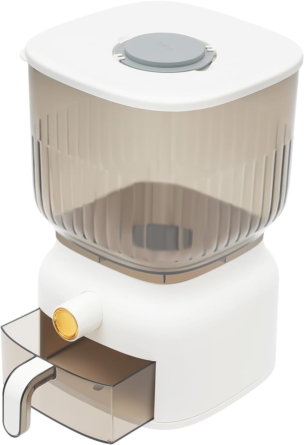 13.23 Lbs Rice Dispenser, Square Large Sealed Grain Storage Container with Rice Cup Food Dispenser Kitchen Organizer Small Pantry Food for Rice, Beans, Grains, Cereal Dry Food