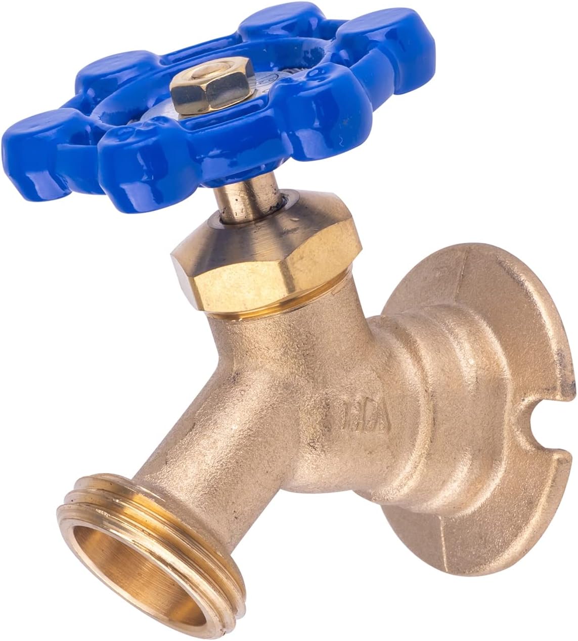 Hausen HA-SC111-1 Brass 1/2-inch FIP (Female Iron Pipe) x 3/4-inch MHT (Male Thread) Sillcock Valve with Handle Shutoff cUPC Certified, Compatible with Standard Garden Hoses, 1-Pack