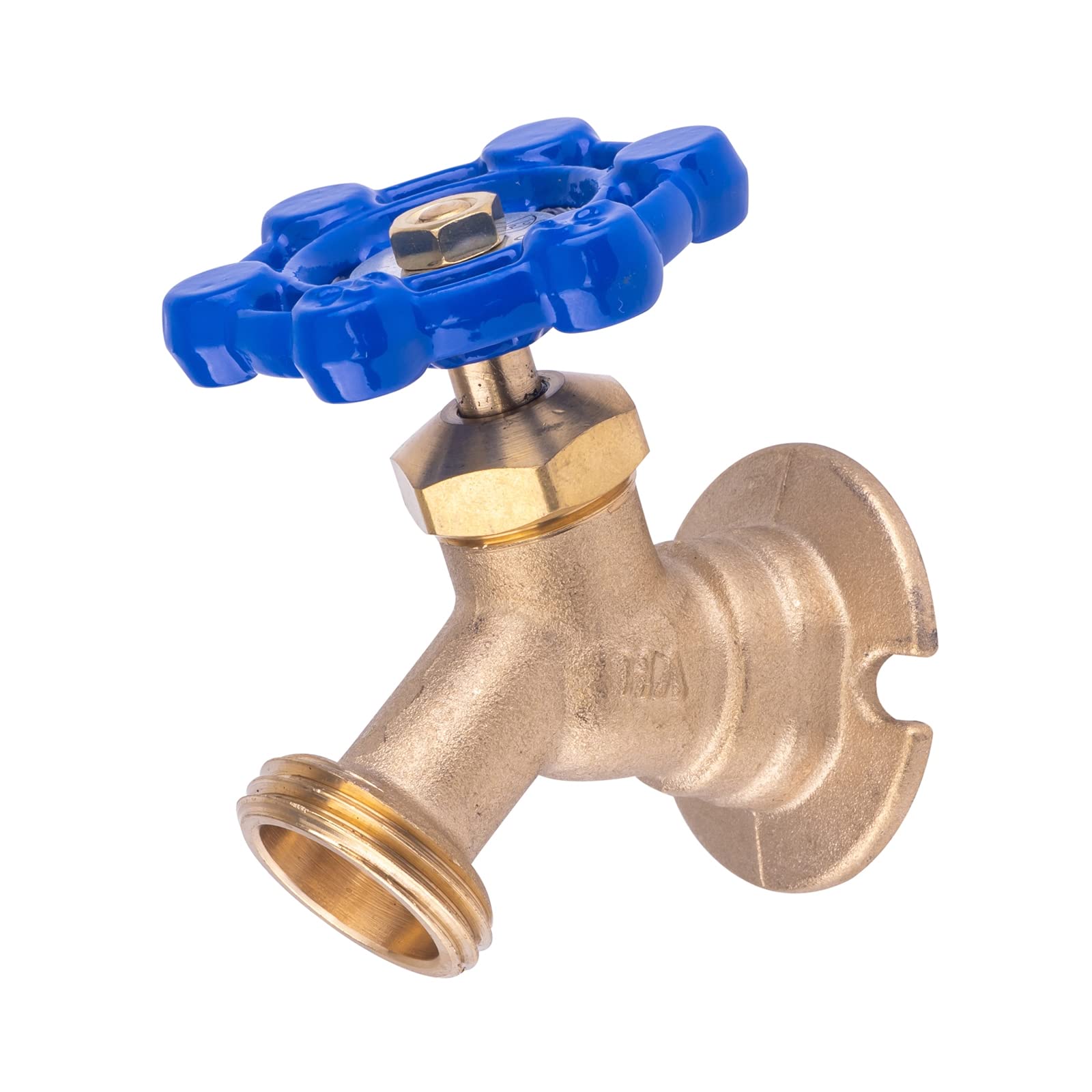 Hausen HA-SC111-1 Brass 1/2-inch FIP (Female Iron Pipe) x 3/4-inch MHT (Male Thread) Sillcock Valve with Handle Shutoff cUPC Certified, Compatible with Standard Garden Hoses, 1-Pack