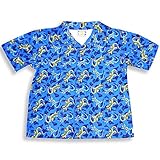 Private Label - Little Boys Short Sleeve Cover-up, Royal, Lime 32480-5