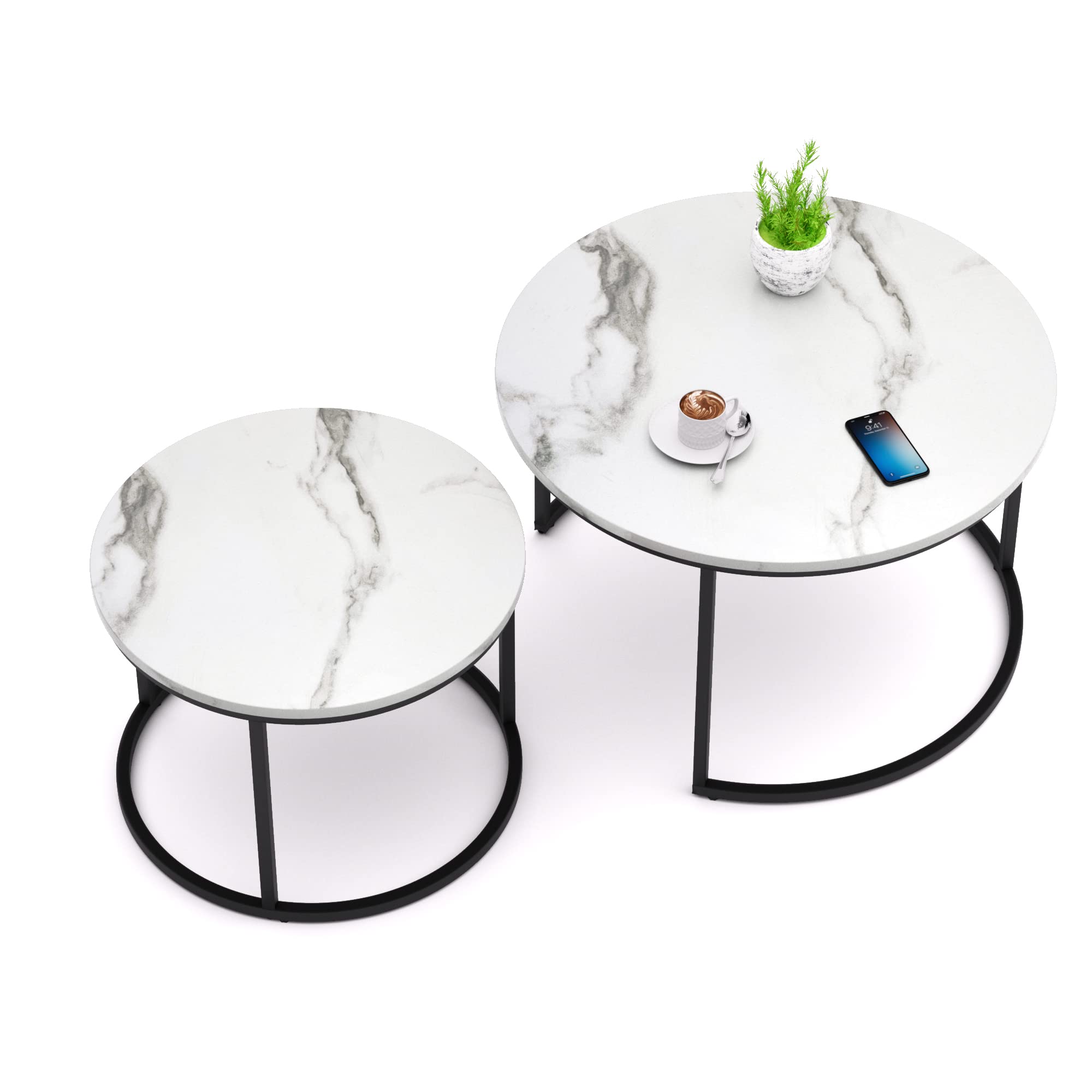 Buy Nesting Coffee Table Marble Nesting Coffee Tables Set Of 2 for