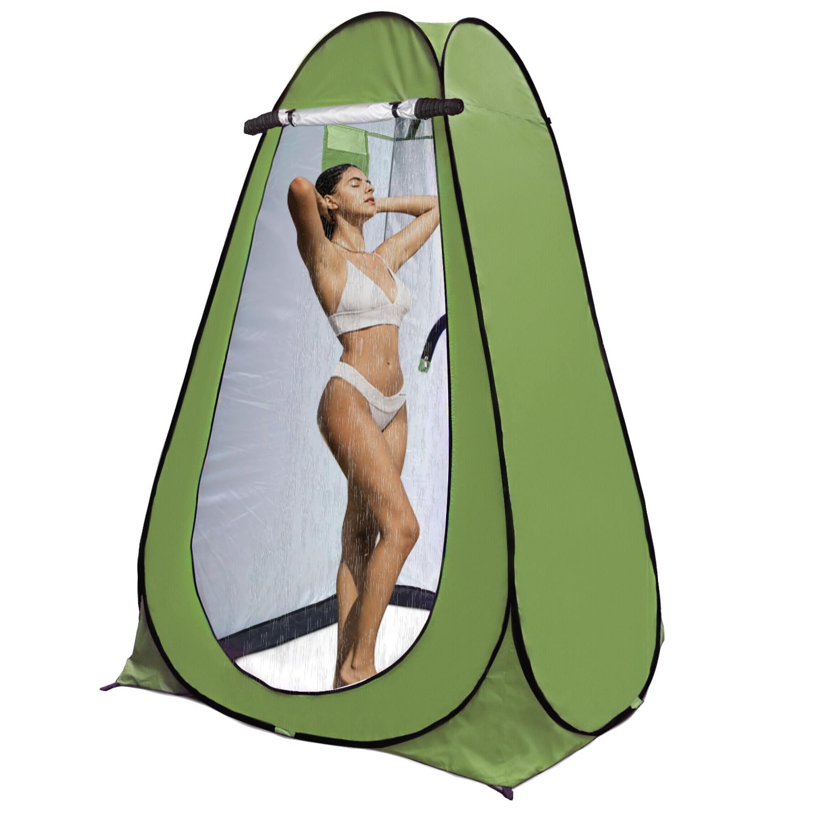 Pop Up Tienda Ducha Camping 190×120×120cm/ 213×150×150cm Tienda Móviles para Cambiador Playa Capacidad para 2 a 4 Personas, Protección UPF+40 y Waterproof Incluye Bolsa de Transporte y Accesorios