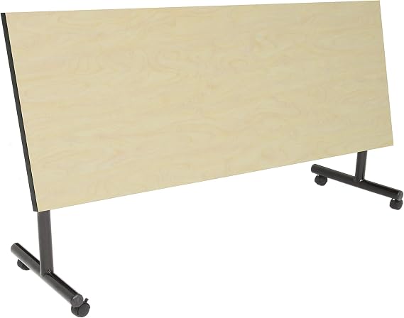 Regency Kobe 72 x 30 in. Flip-Top Training Nesting Table with Modesty Panel- Maple