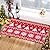 RUGSREAL 2x3 Christmas Entryway Doormat Small Indoor Throw Rug Front Door Xmas Decorative Rug Machine Washable Floor Carpet Non Slip Area Rug for Bedroom Living Room Nursery, Red 2' x 3'