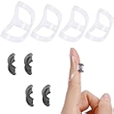 8Pcs Clear Oval Finger Splints & Click-Lock Adjustment Kit, 4 Graduated Finger Ring Splint & 4 Splint Adjustment, Finger Braces for Arthritis, Mallet, Straightening, Support (Size 8-11)