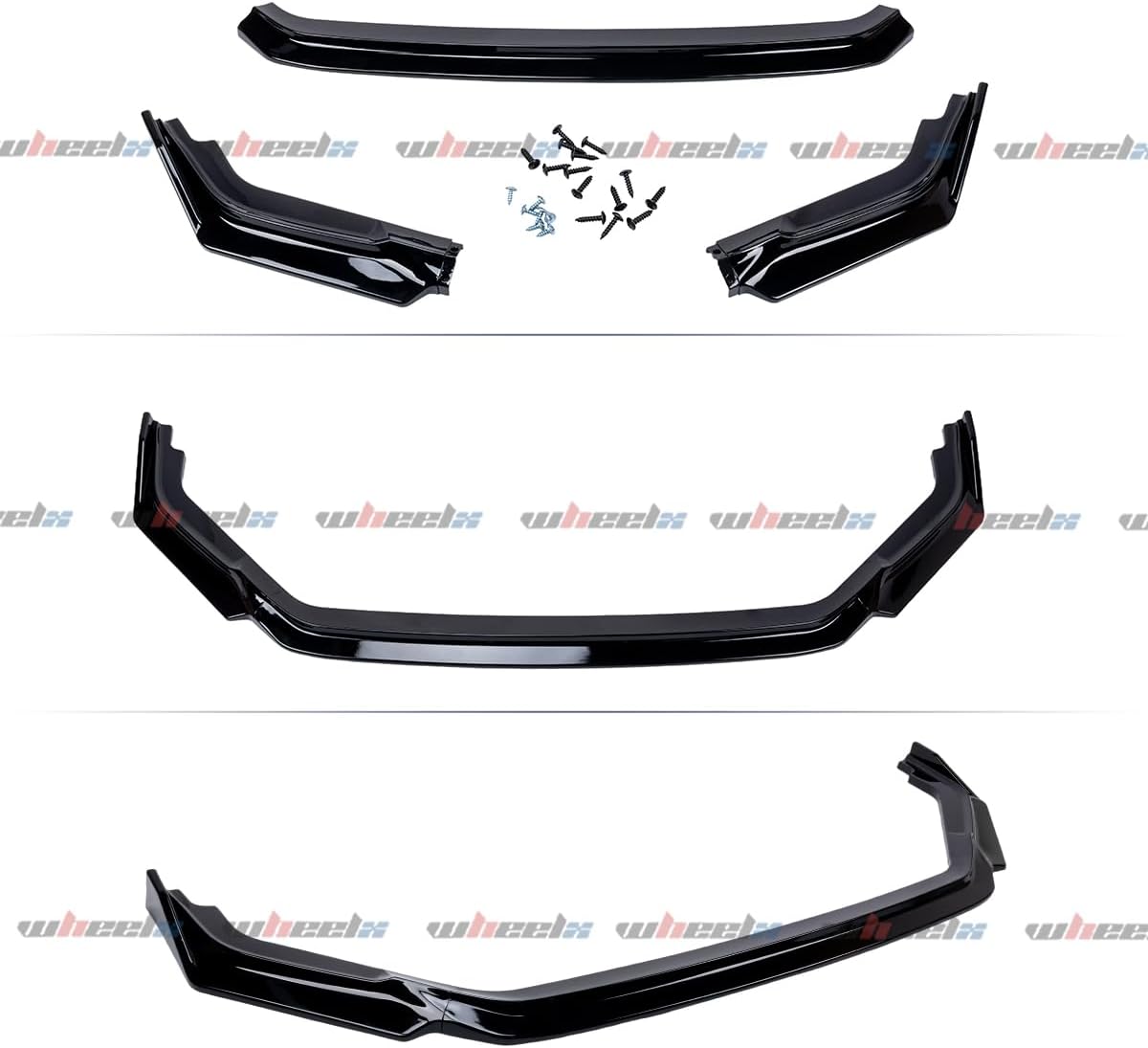 Front Lip Compatible with 2023-2026 Honda Civic Type-R FL5, JDM Style Air Dam Lower Chin Bumper Spoiler Splitter Protection Body Kit Fit for 2023 2024 2025 2026 (Glossy Black)