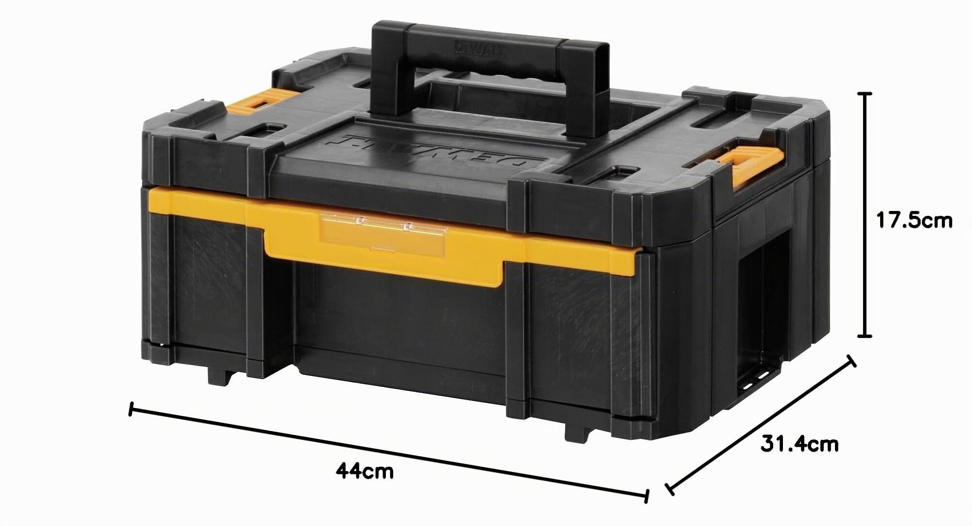 DeWalt DWST1-70705 Boîte de rangement pour outils T-Stak III avec tiroir, jaune/noir, 17,6 cm* 44,0 cm* 31,4 cm