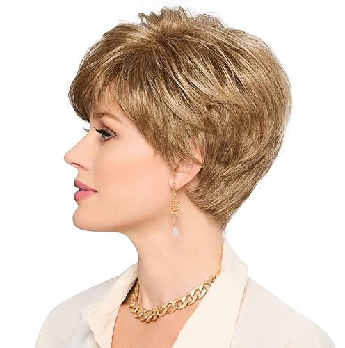 Miniatura 4 de Gabor Hairuwear - Peluca corta ondulada de corte Boycut Let's Lambada, colección de lujo de primavera 2023, gorra media, GL11-25SS sombreada miel