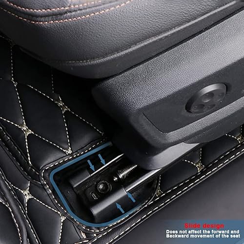 Miniatura 4 de Alfombrillas de automóvil para Dodge Charger 2017-2022, forro de cuero de lujo, protección para todo tipo de clima, rojo y negro