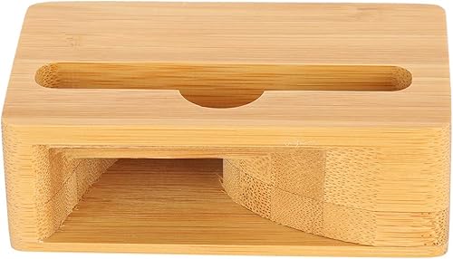 Miniatura 7 de Soporte de teléfono amplificador de altavoz y altavoz de madera compacto para teléfono de sonido, soporte de amplificador de escritorio para