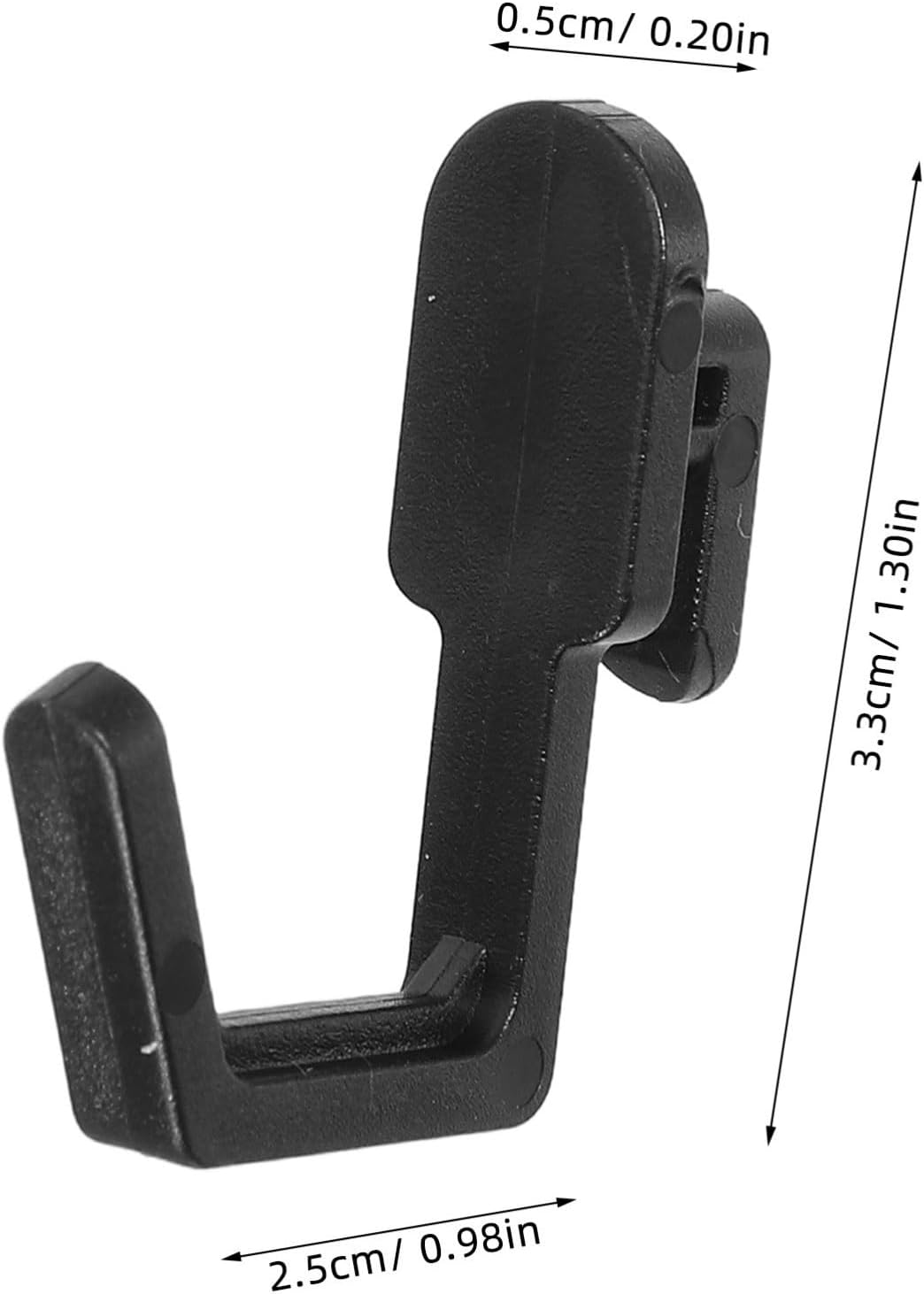 ULTECHNOVO 20pcs Black Pegboard Hooks for Tool Storage, Steel Pegboard Hangers with Moveable Design, Suitable for Kitchen, Garage, Workshop, and Office Organization