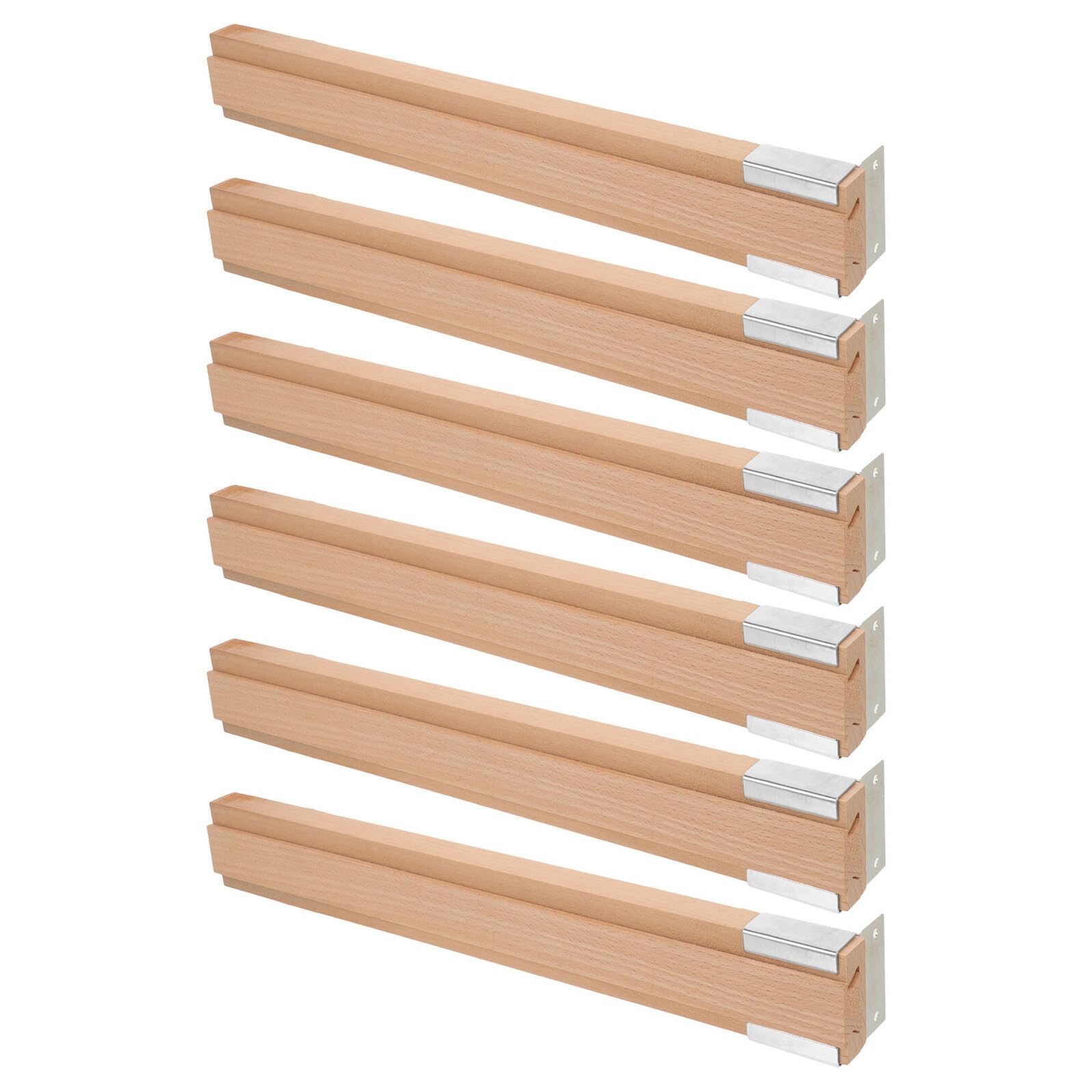 Jvnalwnkv One Color Cabinet Drawer Slide Rail，Stainless Steel Rail, 6 Sets Wooden Rails With Heavy-Duty Metal Slides 350Mm Replacement Guide