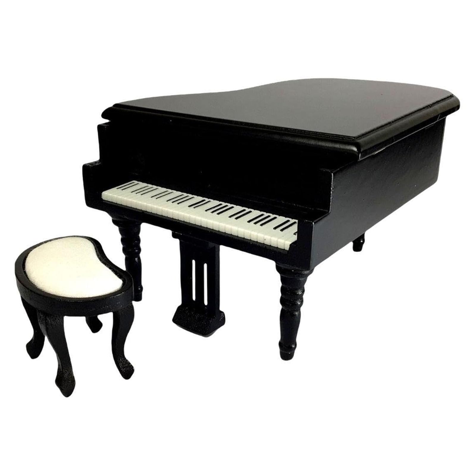 Instrumento de Piano Cómo Hacer Juego Para Niños Muebles De Ruedas Modelo Juguete 1:12 Piano Vintage Jugar Casas de Muñecas Artesanía Creativa