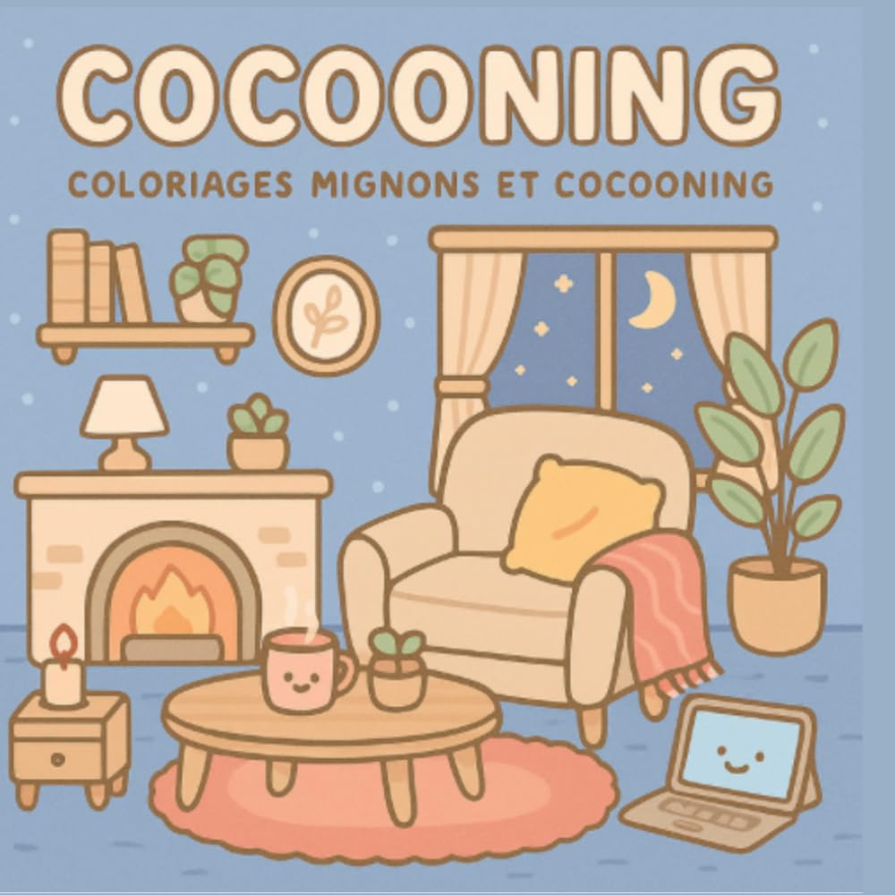Coloriage « Cocooning »: Coloriage mignons et cocooning