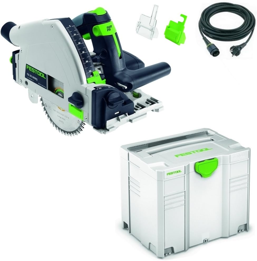 Festool 561551 TS 55 R Plunge Saw with Elektonik, Blue/White