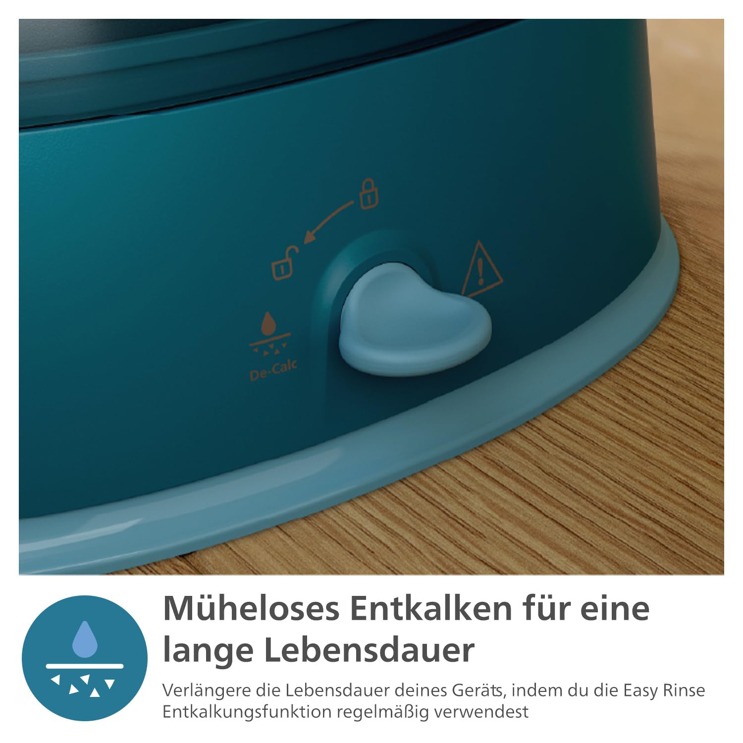 Philips Dampfglätter -1800 W,1,8-Liter-Wassertank, 3 Dampffunktionen, integriertes StyleBoard, einfaches Entknittern, Blau (STE1040/20)