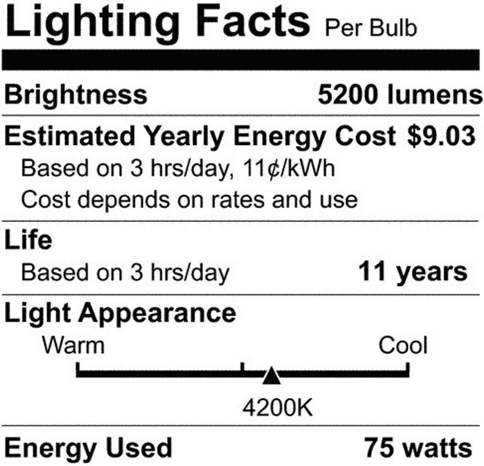 Satco S6671 Transitional Light Bulb in White Finish, 57.91 inches, Color
