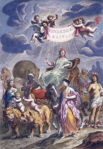 Toile Nordique Joan Blaeu 60x90cm avec plaque allégorique pour décoration de chambre