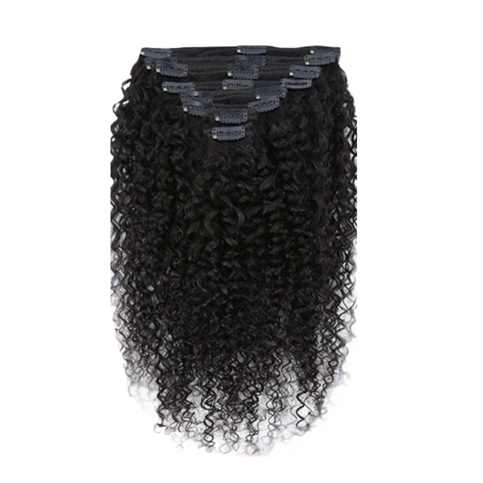 Kawałek włosów Kinky Curly 8 Sztuk Clip In Hair Extensions Dla Kobiet Pełna Głowa Przedłużanie Włosów 8-30 Cali Podwójna Osnowa Dla kobiet(24inches)