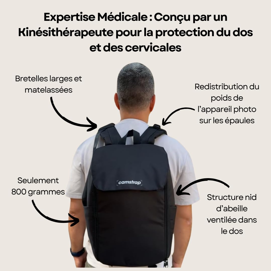 Camstrap Nomad, Zaino fotografico a mani libere con cinghia da viaggio, per fotocamere, reflex binocolo e drone