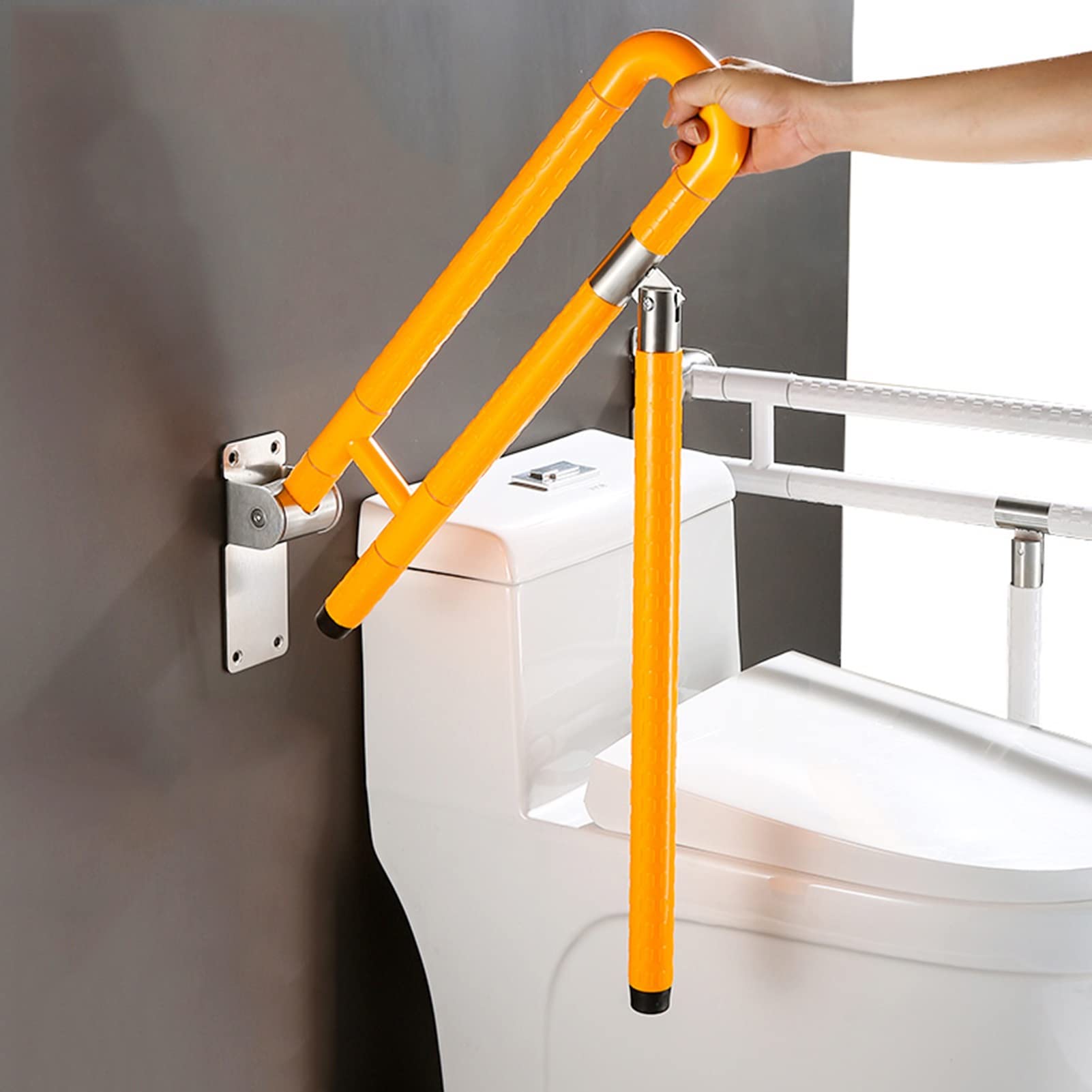 Maniglioni di Supporto per disabili Anziani, corrimano di Sicurezza in Acciaio Inox per WC, Maniglia Ribaltabile per Bagno, Impugnatura di Supporto per l'equilibrio, casa, Hotel, d