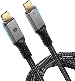 VCOM [6.6Ft] USB4 Cable 240W Compatible with Thunderbolt 3 Devices, USB4 Cable with 4K@60Hz Video USB-C for Thunderbolt 3, Dell, iPad Air 4, iPad Pro 2020, Pixel, Hub, Docking, and More