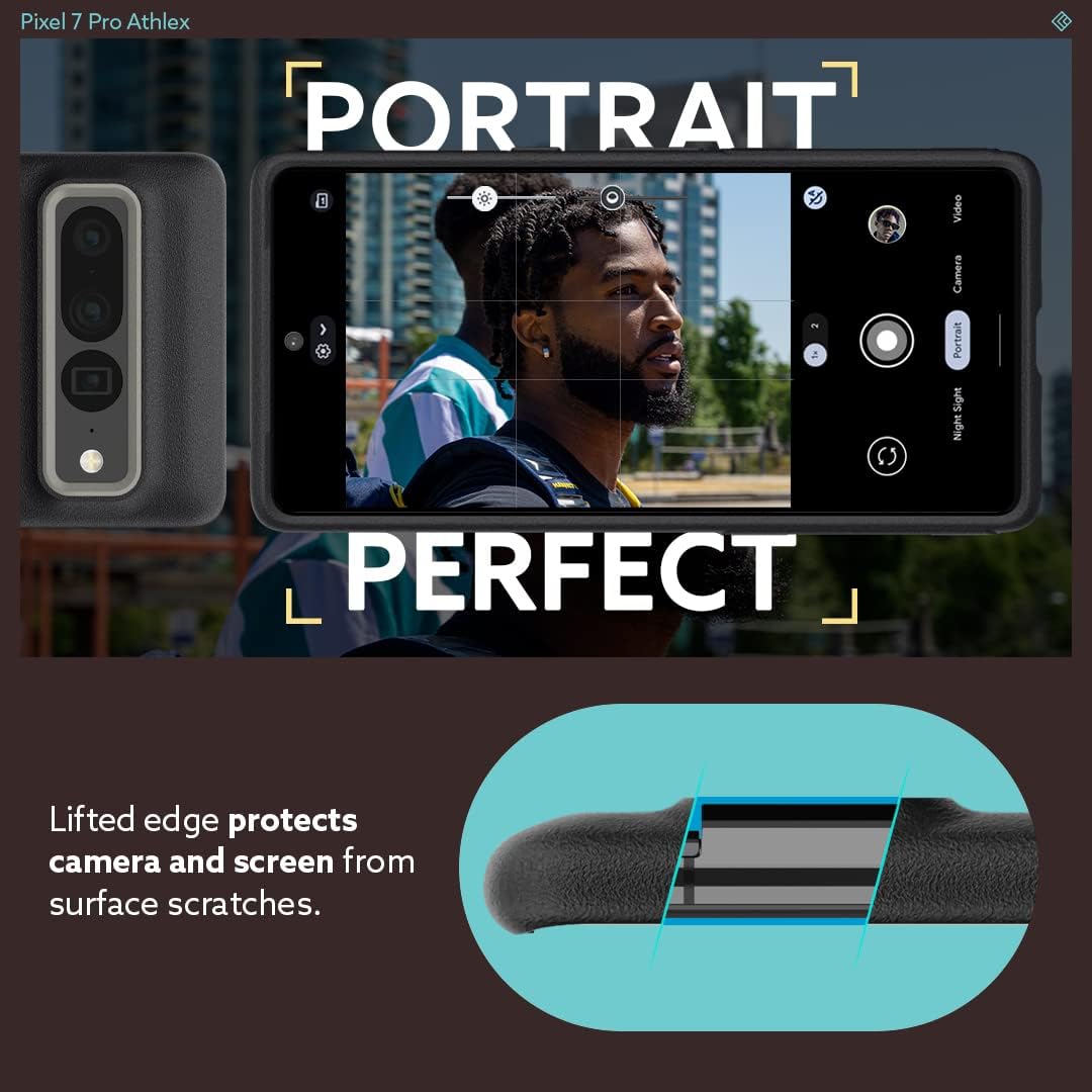 Caseology Athlex for Google Pixel 7 Pro Case 5G [Integrated Grip] with Military Grade Drop Tested (2023) - Active Black