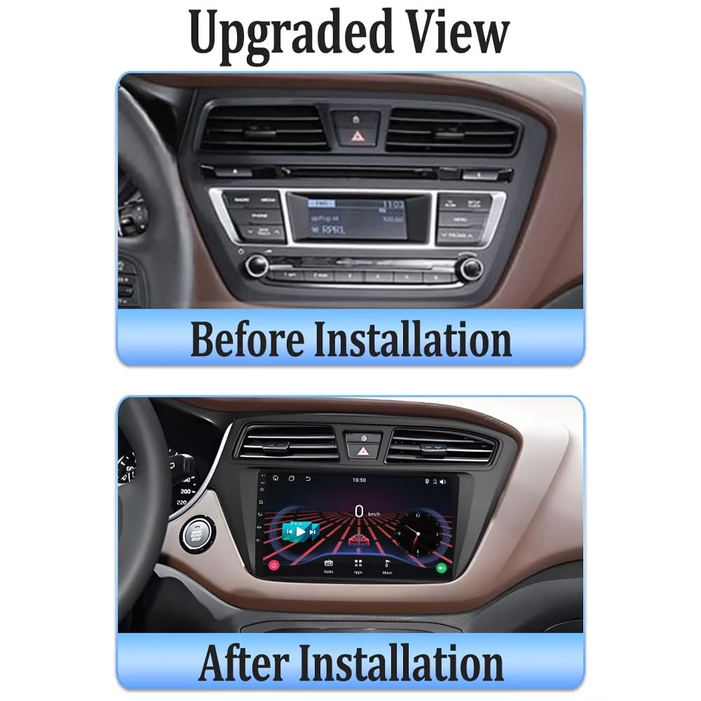Wyświetlacz Carplay dla Hyundai i20 2 GB 2018-2020 Przenośne Radio Samochodowe Z Ekranem Dotykowym Hd, Funkcją Mirror Link I Carplay;, 4 Rdzeń 1G+16G