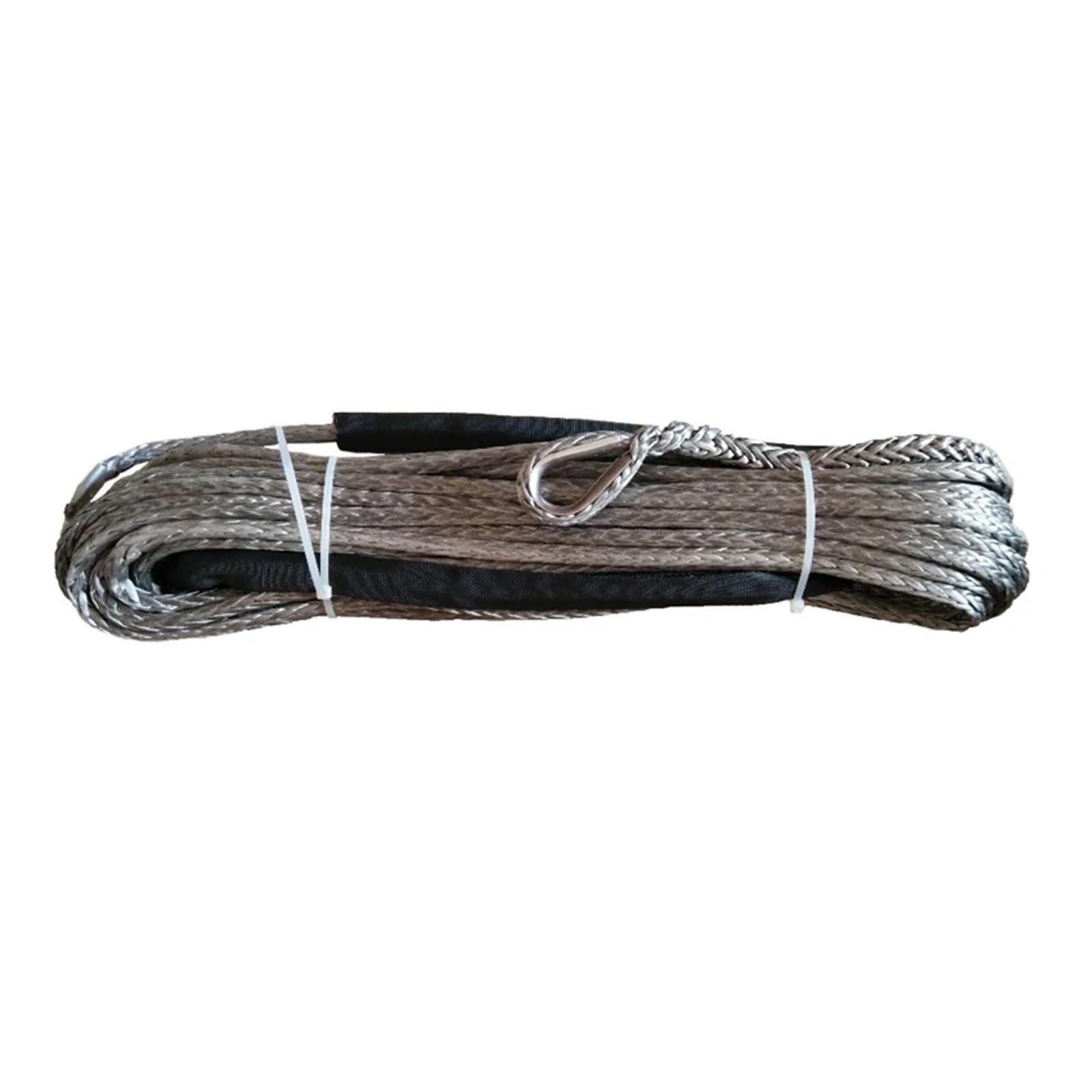 8 mm x 30 m wytrzymała syntetyczna lina wyciągarki do pojazdów terenowych ATV SUV Duża pojemność(Gray)