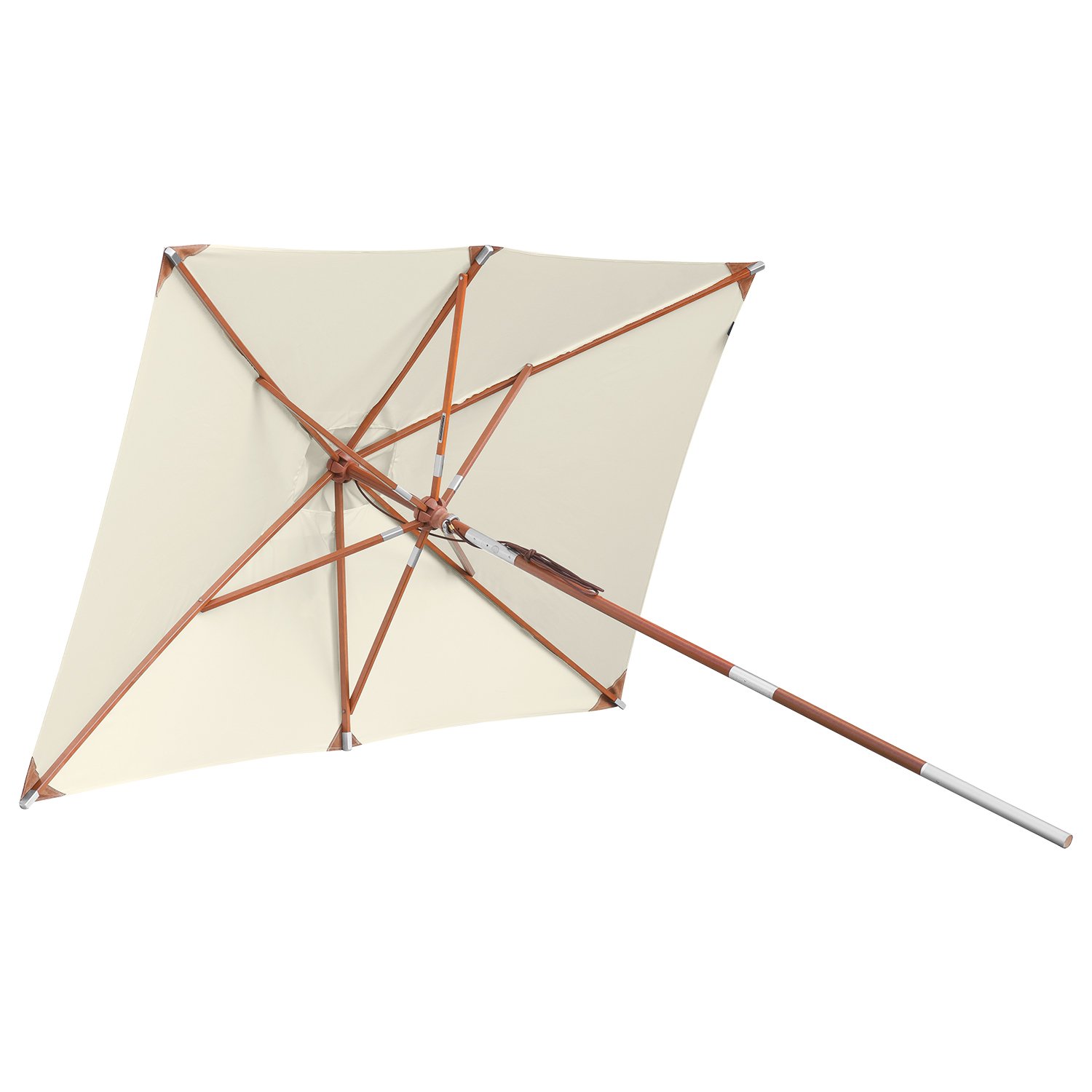 anndora Sonnenschirm 2,5 x 1,5 m eckig Gartenschirm Knicker mit Knickgelenk - Farbwahl
