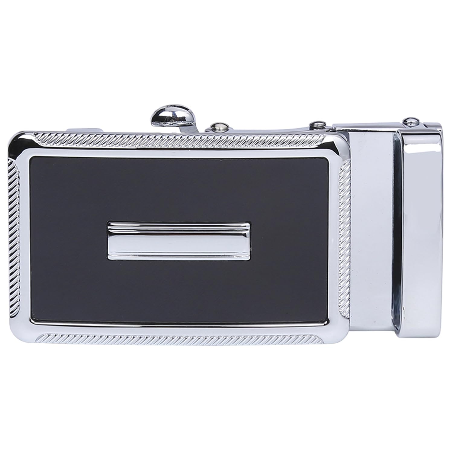Men's Auto-Lock Belt Buckle Only (35mm, Chrome, BKL-003-CH)