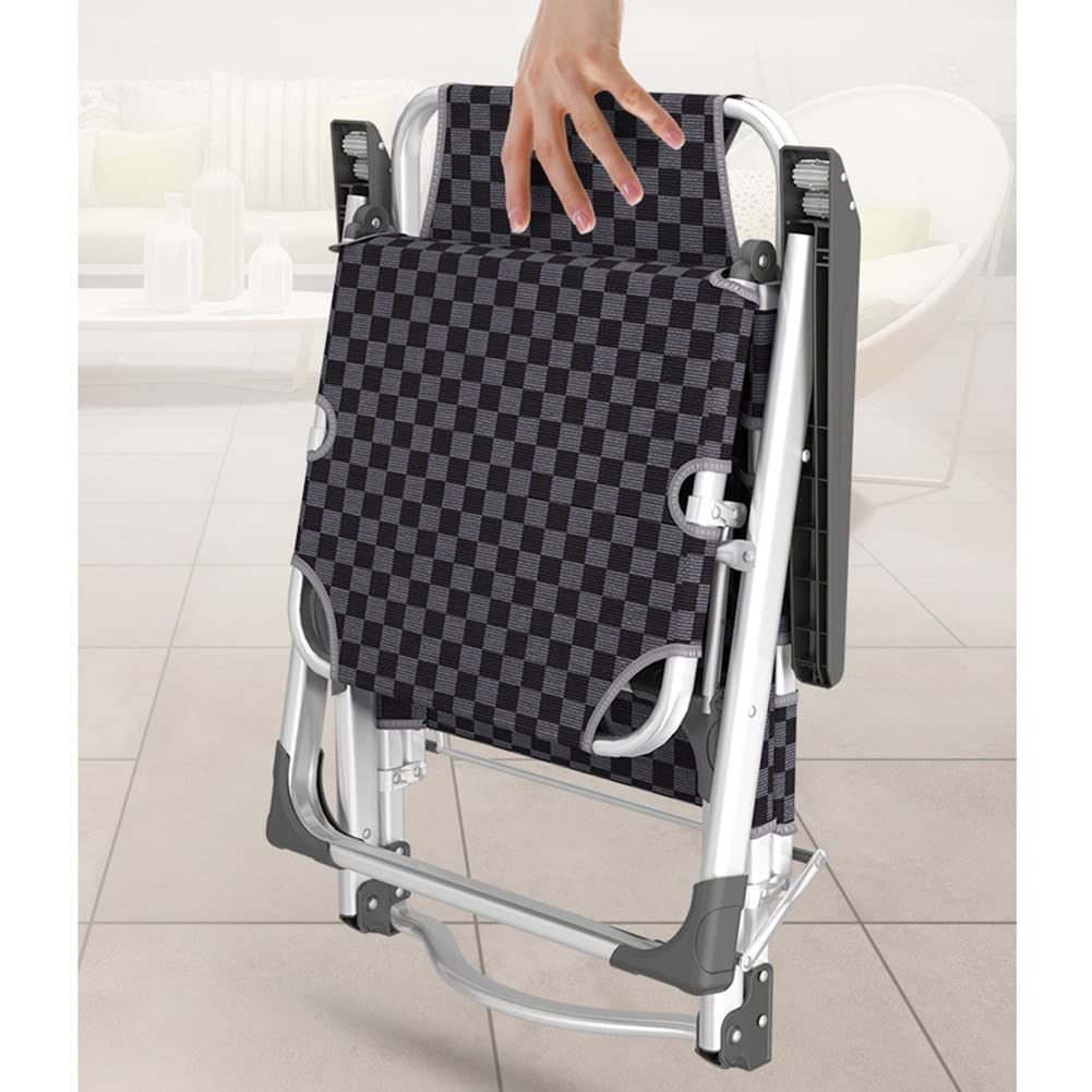 Fauteuil inclinable Zero Gravity - Fauteuil de patio pliable et réglable avec oreiller et accoudoirs massants, structure en acier et tissu Oxford - Idéal pour le jardin, la piscine, la plage