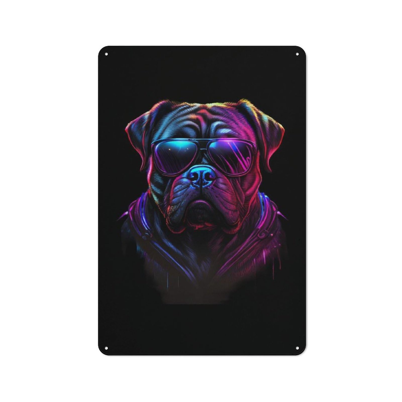 Junmoney Bullmastiff Vintage Metal Sign 30X20cm For Workshop Wall, With Clear Vintage Wall Decor Character