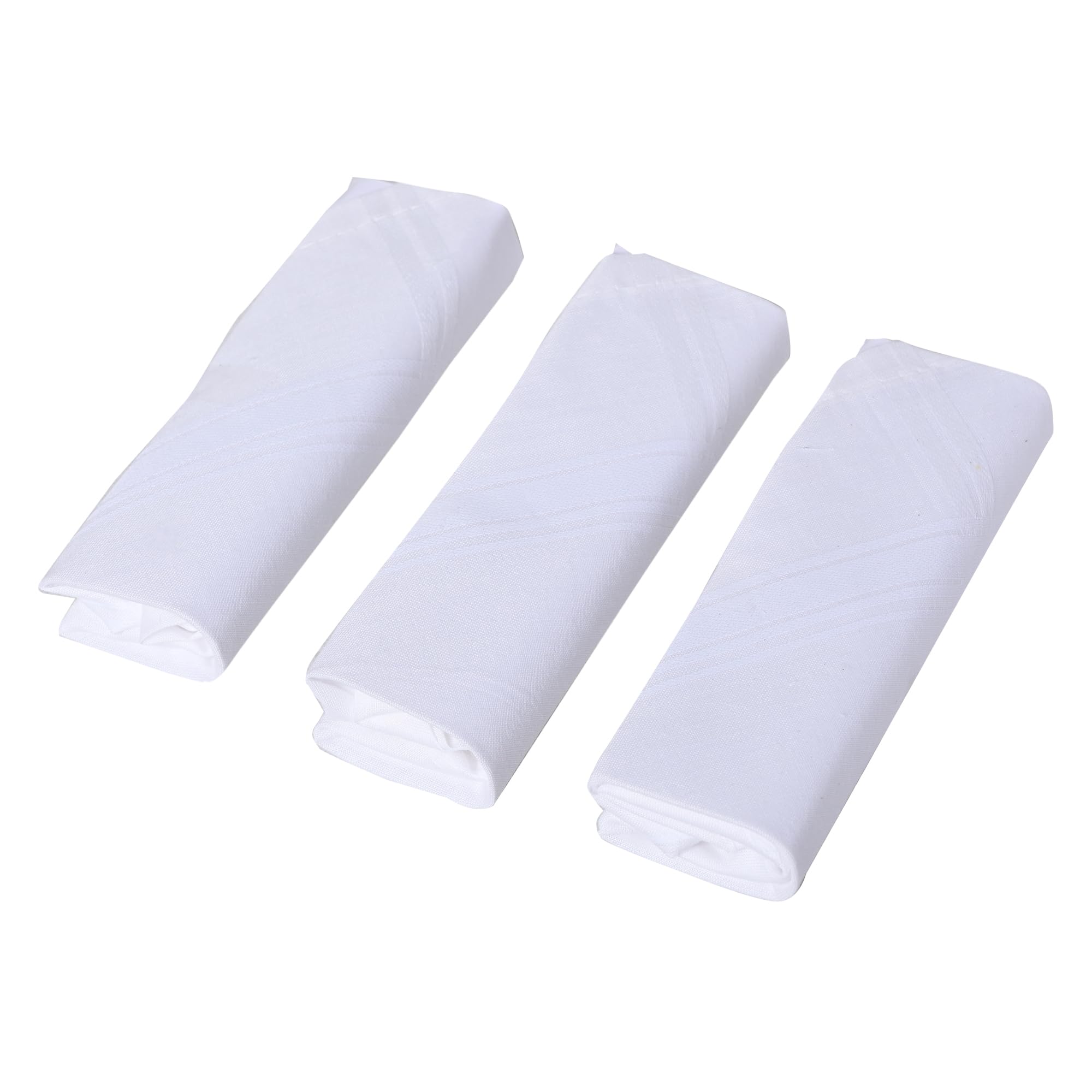 CottonplusCottonplus 100% Cotton Men s Handkerchiefs, Solid White Handkerchief for Men Pocket Square Hankies 3 PCS 19 X 19 Inches
