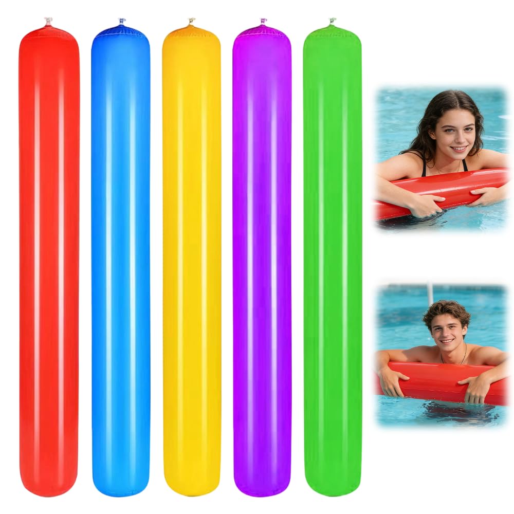 5 Pezzi Noodle Piscina,150 cm Tubo Galleggiante Piscina, Tagliatelle da Piscina, Noodle Piscina Galleggiante, Tubo piscina per bambini e adulti per il bagno e gli sport acquatici