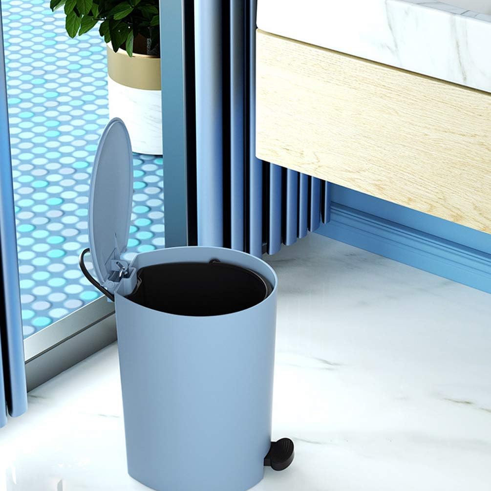 Amazon ゴミ箱 ペダル式 ふた付き 10l おしゃれ 丸型 ごみ箱 は無臭で密閉 キッチン リビングルーム トイレ 室内 洗面所用 青い バケツ オンライン通販