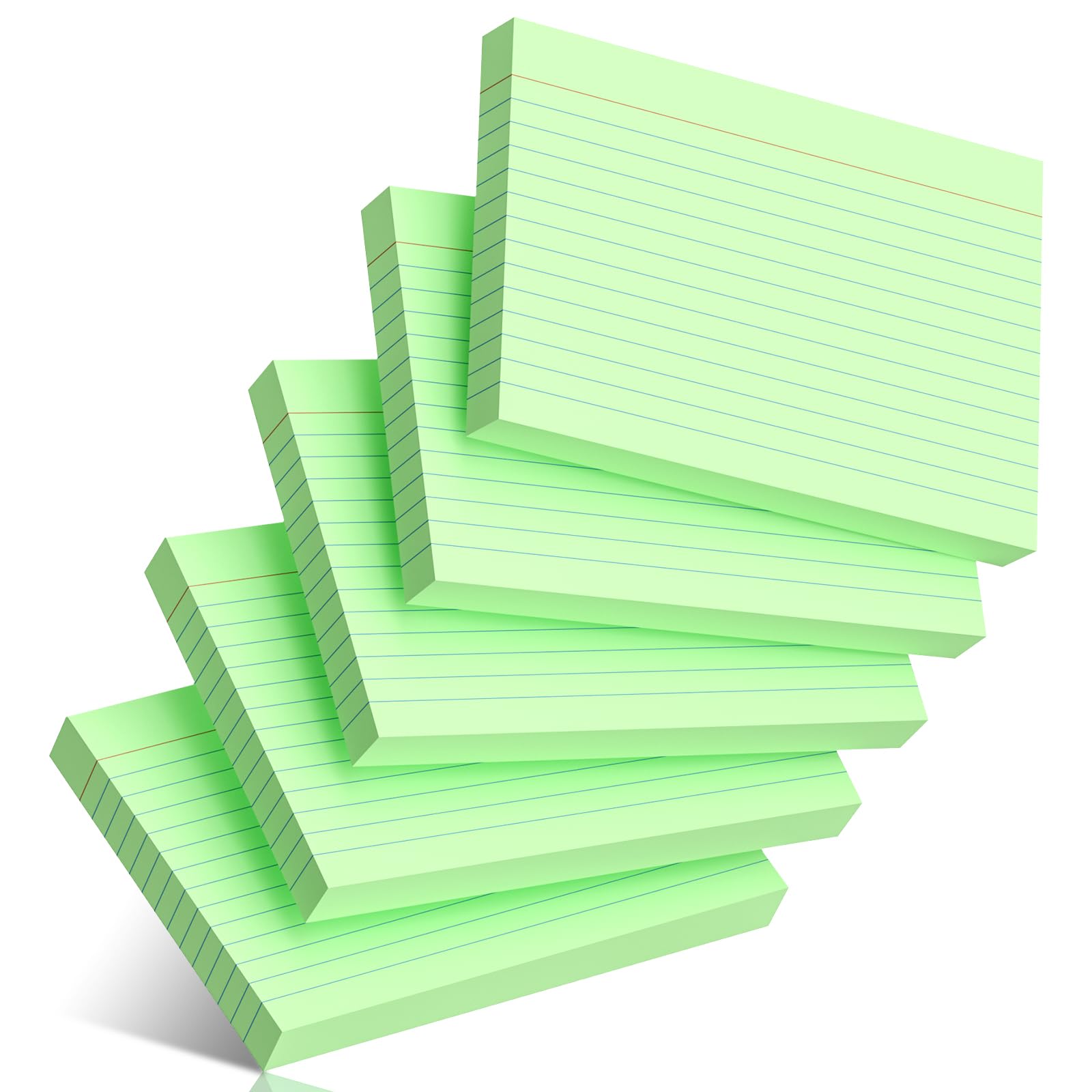 200 Pcs Index Cards 4 x 6 Inch Ruled Green Index Cards, College Ruled Flash Cards for School, College, Office and Home Organization, Durable Study To