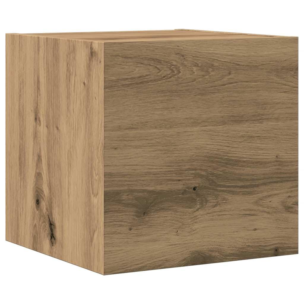 TV-Möbel-Set, 5-teilig, Eiche | Spanplatte, praktische Tür, großer Raum, 30,5 x 30 x 110 cm, 100 x 30 x 30 cm